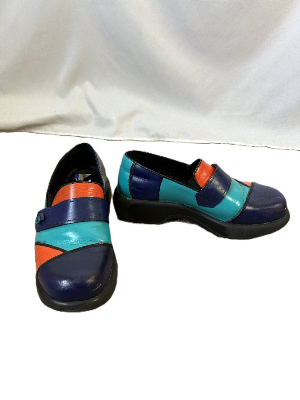 Dansko Painted Color Block Clogs 41 10.5/11  (flaw)